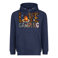 Navy Love Camping Heavyweight Hoodie - CowhideDigitalArt