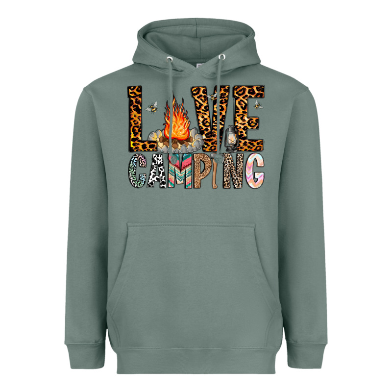 Love Camping Heavyweight Hoodie by CowhideDigitalArt | Teevron