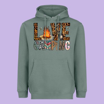 Love Camping Heavyweight Hoodie Designed By Cowhidedigitalart