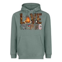 Sage Love Camping Heavyweight Hoodie - CowhideDigitalArt