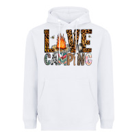White Love Camping Heavyweight Hoodie - CowhideDigitalArt