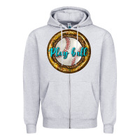 Heather Grey baseball with sunflower round earrings Zipper Hoodie - BundleAndBundleShop