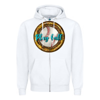 White baseball with sunflower round earrings Zipper Hoodie - BundleAndBundleShop
