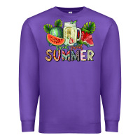 Purple summer Premium Sweatshirt - CowhideDigitalArt