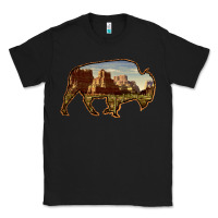 Black Bison Silhouette Desert Landscape Classic Tee - Bettercallsaul