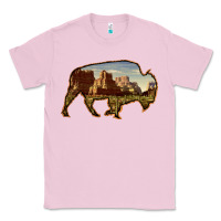 Bubblegum Pink Bison Silhouette Desert Landscape Classic Tee - Bettercallsaul