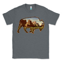 Charcoal Heather Bison Silhouette Desert Landscape Classic Tee - Bettercallsaul