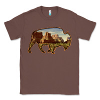 Chestnut Bison Silhouette Desert Landscape Classic Tee - Bettercallsaul