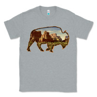 Heather Grey Bison Silhouette Desert Landscape Classic Tee - Bettercallsaul