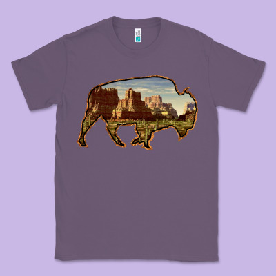 Bison Silhouette Desert Landscape Classic Tee Designed By Bettercallsaul