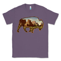 Lavender Bison Silhouette Desert Landscape Classic Tee - Bettercallsaul