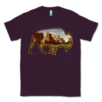 Plum Bison Silhouette Desert Landscape Classic Tee - Bettercallsaul