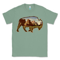 Sage Bison Silhouette Desert Landscape Classic Tee - Bettercallsaul