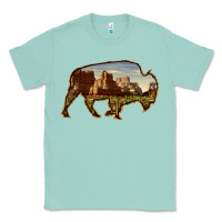 Seafoam Bison Silhouette Desert Landscape Classic Tee - Bettercallsaul