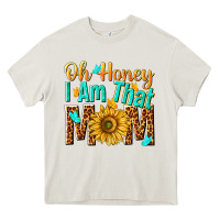 Cream oh honey i am that mom Heavy Core Tee - NancyCooperArtShop