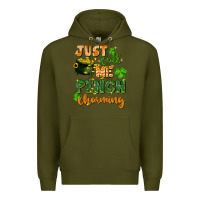 Army Green Just call me pinch charming St. Patricks Day Premium Hoodie - FaDigitalArtStudio
