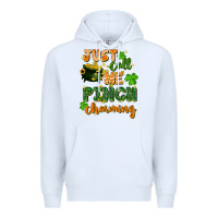 White Just call me pinch charming St. Patricks Day Premium Hoodie - FaDigitalArtStudio