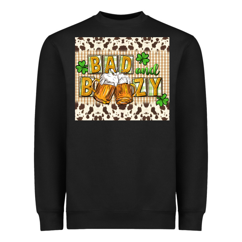 Bad And Boozy Heavyweight Sweatshirt by CowGirlArtShop | Teevron
