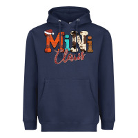 Navy Mini Claus Heavyweight Hoodie - CowhideDigitalArt