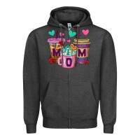 Western Mom Coffee Cups Zipper Hoodie | Teevron