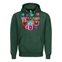 Sports Green Western Mom Coffee Cups Zipper Hoodie - BundleAndBundleShop