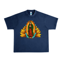 Navy sunflower our lady of guadalupe Urban Heavy Tee - JahusDesignShop