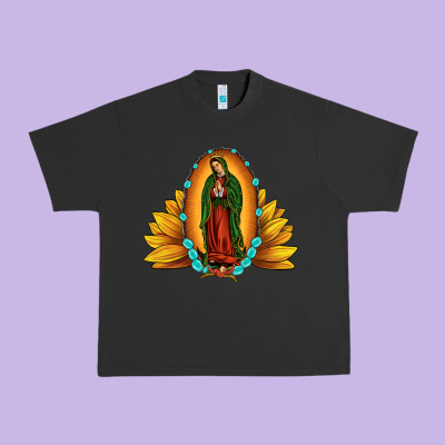 Sunflower Our Lady Of Guadalupe Urban Heavy Tee Designed By Jahusdesignshop