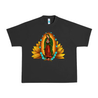 Pigment Black sunflower our lady of guadalupe Urban Heavy Tee - JahusDesignShop