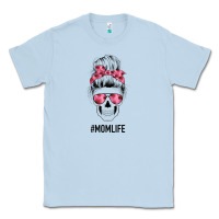 Dusty Blue Pink Flower Mom Skull Classic Tee - Bettercallsaul