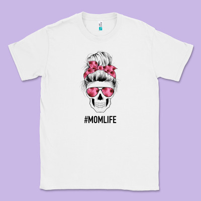 Pink Flower Mom Skull Classic Tee Designed By Bettercallsaul
