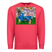 Cardinal happy easter truck Premium Sweatshirt - CowhideDigitalArt