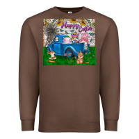Chestnut happy easter truck Premium Sweatshirt - CowhideDigitalArt