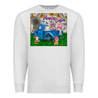 Oatmeal Heather happy easter truck Premium Sweatshirt - CowhideDigitalArt