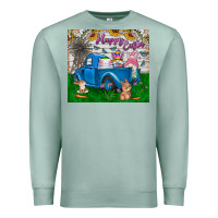 Seafoam happy easter truck Premium Sweatshirt - CowhideDigitalArt