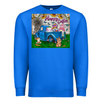 True Royal happy easter truck Premium Sweatshirt - CowhideDigitalArt
