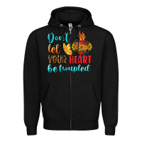 Black Don't Let Your Heart Be Troupled Zipper Hoodie - BundleAndBundleShop