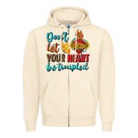 Sandshell Don't Let Your Heart Be Troupled Zipper Hoodie - BundleAndBundleShop