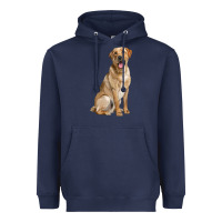 Navy Labrador Retriever llustrations Heavyweight Hoodie - LillyAllenDesigns