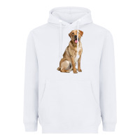 White Labrador Retriever llustrations Heavyweight Hoodie - LillyAllenDesigns