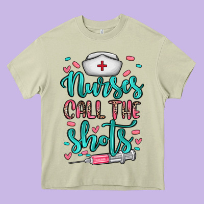 Nurses Call The Shots Heavy Core Tee Designed By Nancycooperartshop
