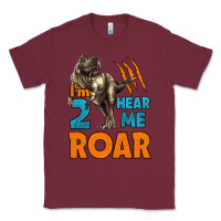 Burgundy i'm two hear me roar dinosaur birthday Classic Tee - LillyAllenDesigns