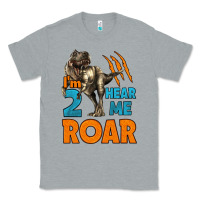 Heather Grey i'm two hear me roar dinosaur birthday Classic Tee - LillyAllenDesigns