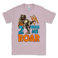 Lilac i'm two hear me roar dinosaur birthday Classic Tee - LillyAllenDesigns