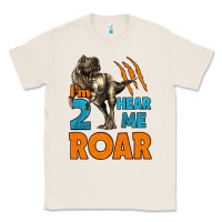 Natural i'm two hear me roar dinosaur birthday Classic Tee - LillyAllenDesigns