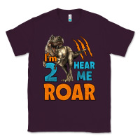 Plum i'm two hear me roar dinosaur birthday Classic Tee - LillyAllenDesigns
