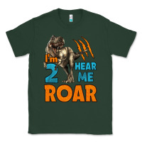 Sports Green i'm two hear me roar dinosaur birthday Classic Tee - LillyAllenDesigns