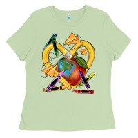 Matcha heart pencil Ladies Tee - NancyCooperArtShop