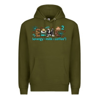 Army Green e=mc2 energy milk coffee bbs Premium Hoodie - BundleAndBundleShop