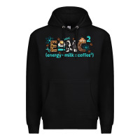 Black e=mc2 energy milk coffee bbs Premium Hoodie - BundleAndBundleShop