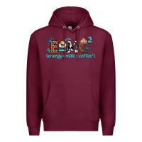 Burgundy e=mc2 energy milk coffee bbs Premium Hoodie - BundleAndBundleShop